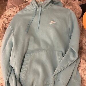a bright blue nike hoodie size small!!